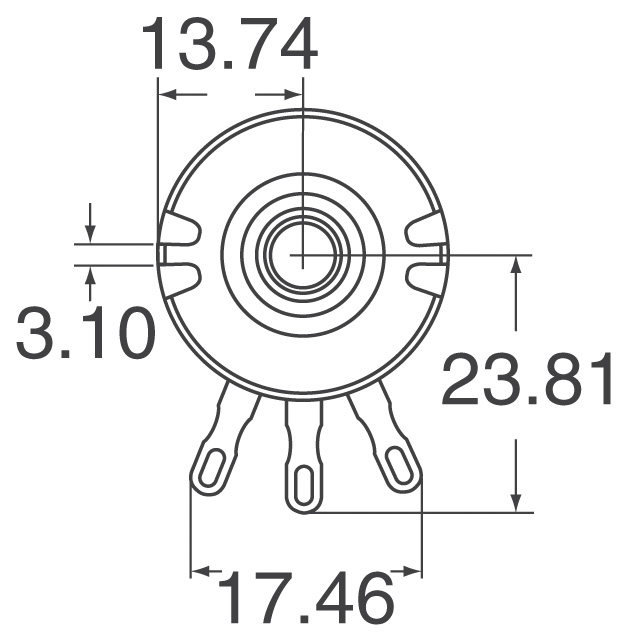 RV4LAYSA501A Precision Electronics Corporation  Rotary Potentiometers Rheostats
